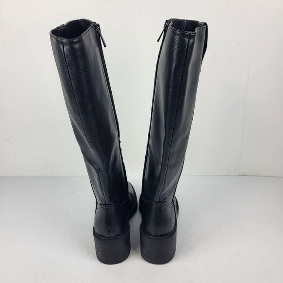 Splendid Vivie Knee High Boots Faux  Leather Black size 7M - Picture 8 of 15